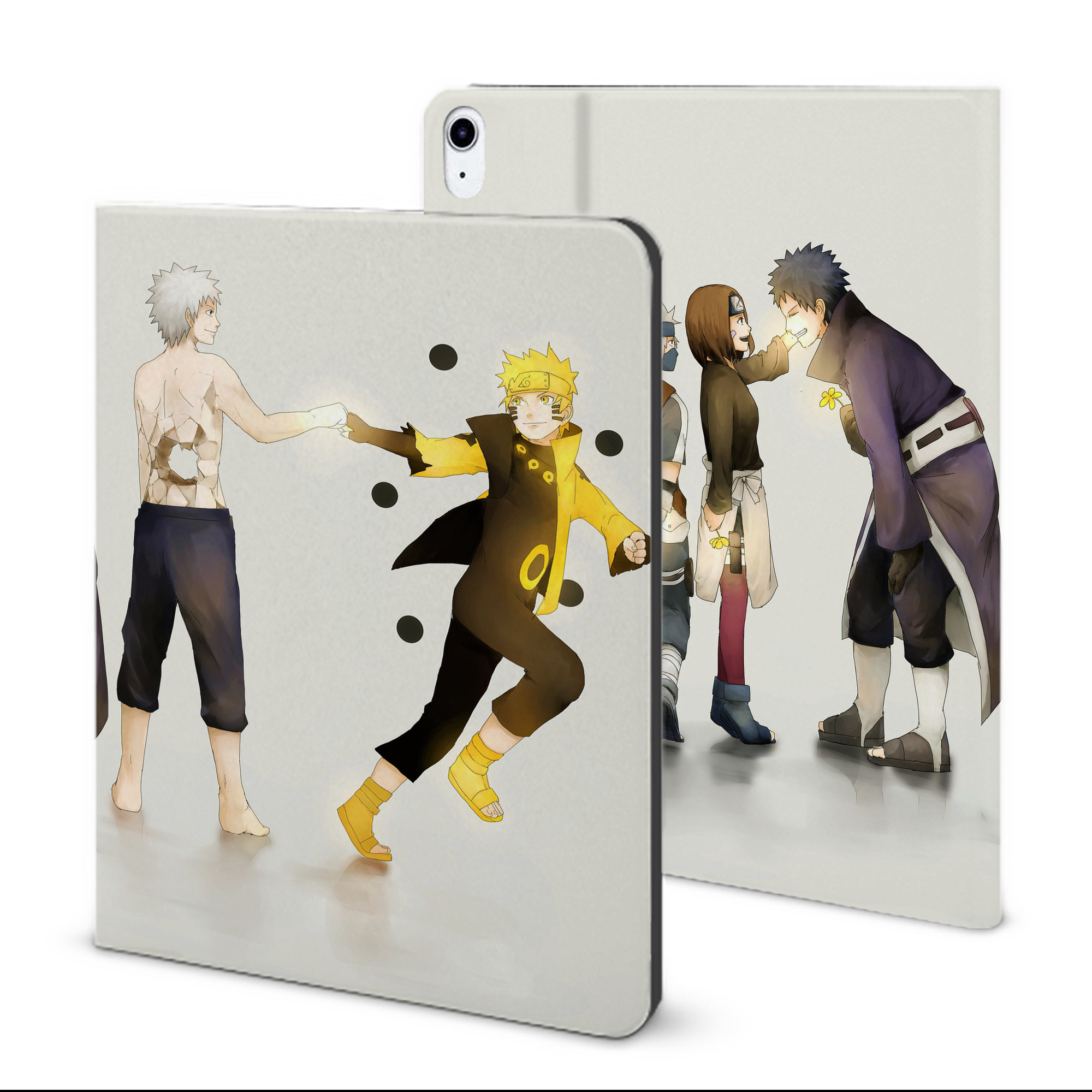 （画像用） NARUTO -ナルト- NARUTO -ナルト- 疾風伝 IPad ケース ブック型 PUレザー TPU 耐衝撃 軽量 薄型 ペン収納なし 全面保護 IPad 各モデル対応